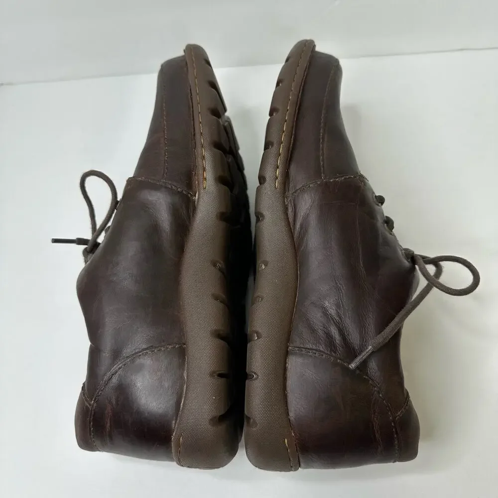 Born Mens size 9 Nigel 3-Eye Leather Brown Lace Up Oxfords Shoes H65606 Comfort